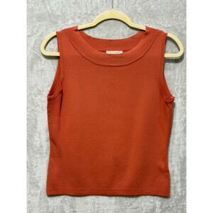 Dressbarn Medium Knit Tank Top Sleeveless Casual Elegant Orange‎ Blouse